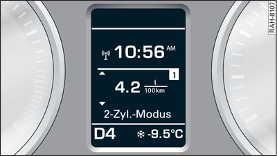 Kombiinstrument: Anzeige 2-Zylinder-Modus